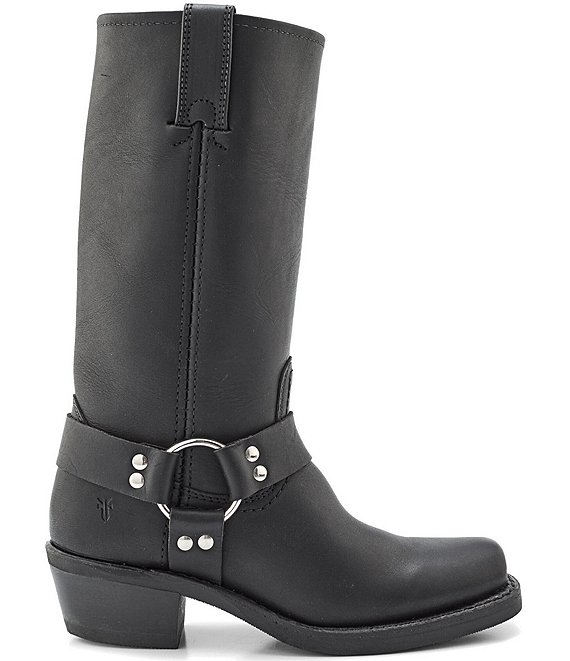 Frye Women's Leather 12R O-Ring Harness Hardware Square Toe Tall