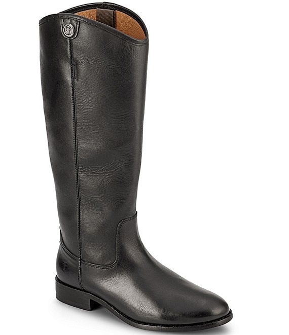 Frye Melissa Button Leather Tall Inside Zip Boots