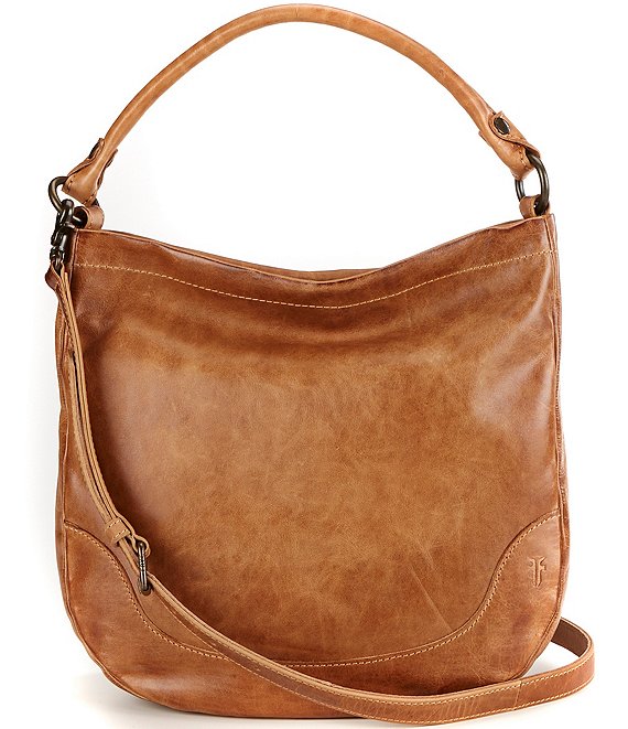 Color:Beige - Image 1 - Melissa Genuine Leather Hobo Bag