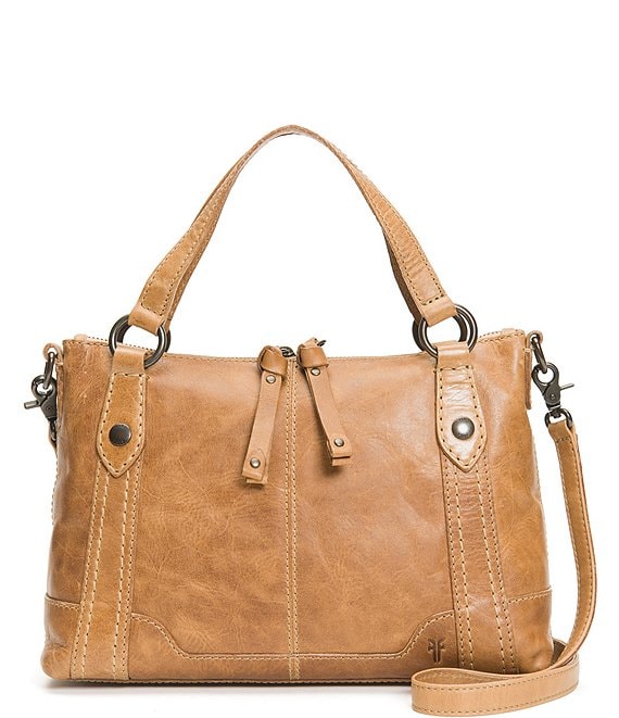 Color:Beige - Image 1 - Melissa Medium Leather Crossbody Bag