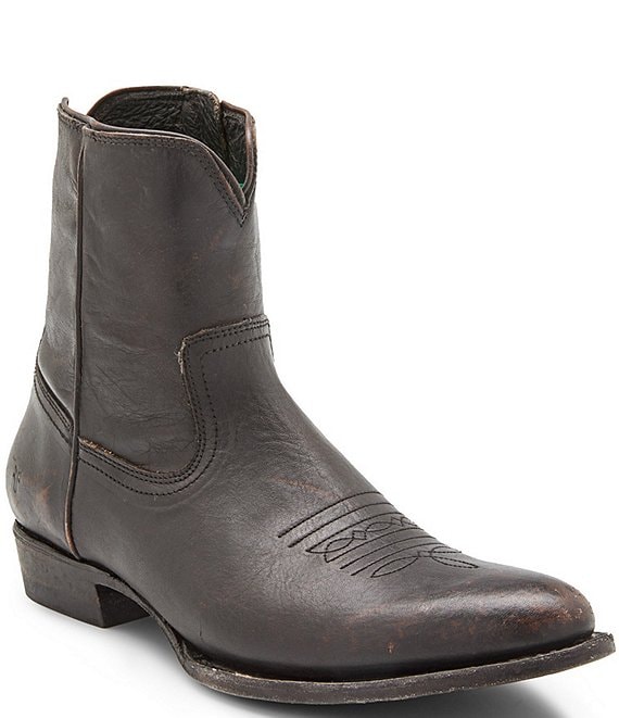 Frye Men s Austin Inside Zip Boots Cognac Leather