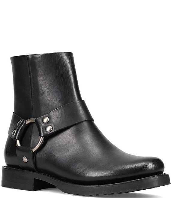 Frye Veronica Flex Leather O-Ring Harness Hardware Booties