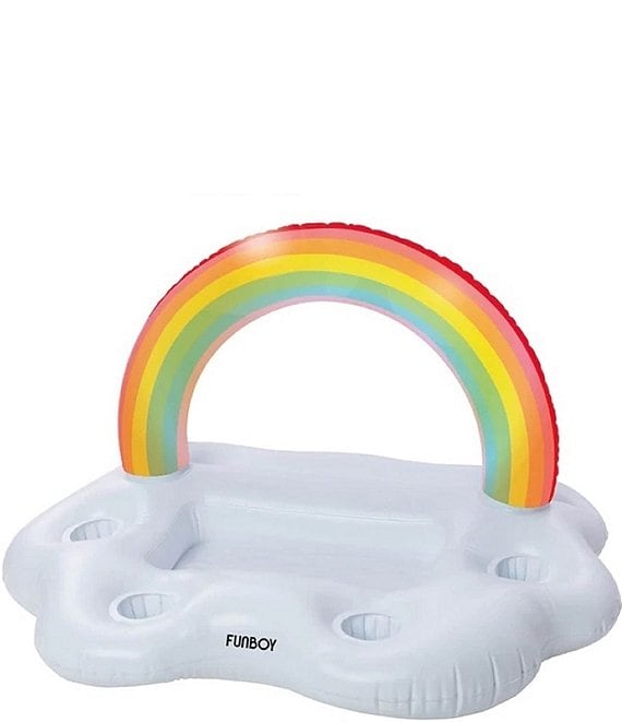 Funboy Rainbow Cloud Inflatable Floating Drink Station