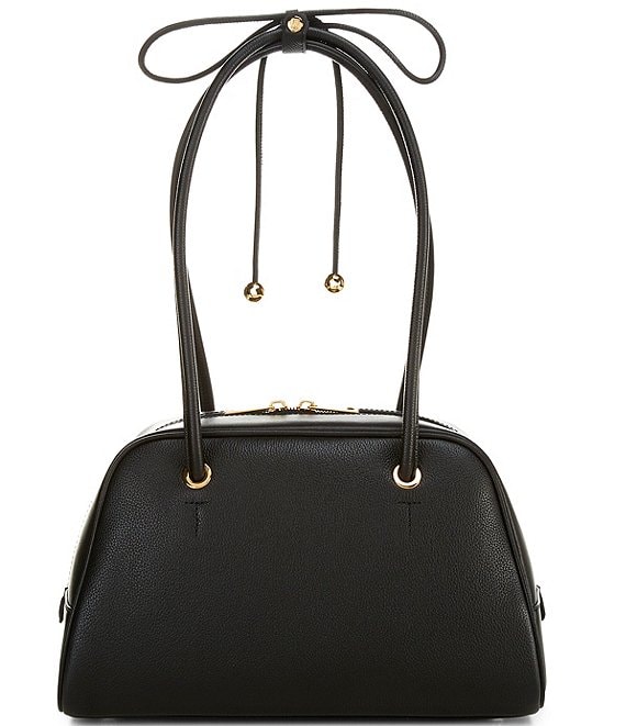 Furla Poppy Medium Dome Ribbon Charm Double Handle Shoulder Bag