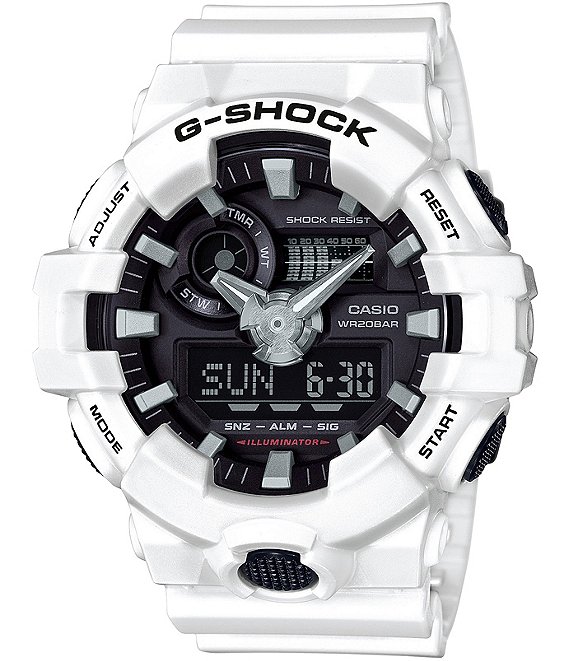 G-Shock Grey Ana-Digi Resin-Strap Watch, White - Image 1