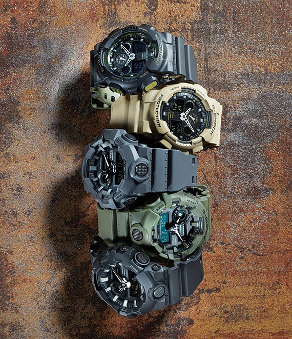G-Shock Men's Grey Ana-Digi Resin-Strap Watch | Dillard's