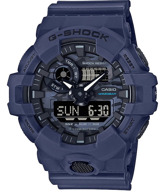 G-Shock Men's Blue Camo Face Ana-Digi Shock Resistant Resin Strap