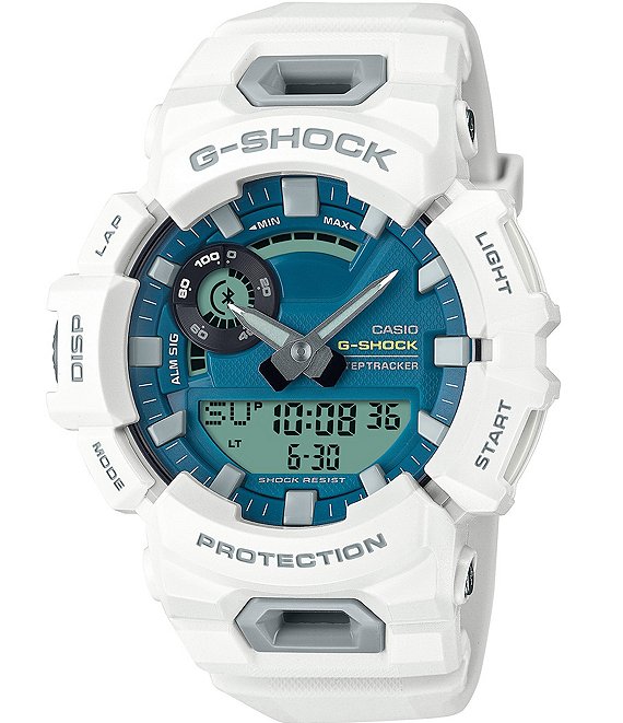 G Shock Men s Casio Bluetooth Ana Digi White Resin Strap Watch Dillard s