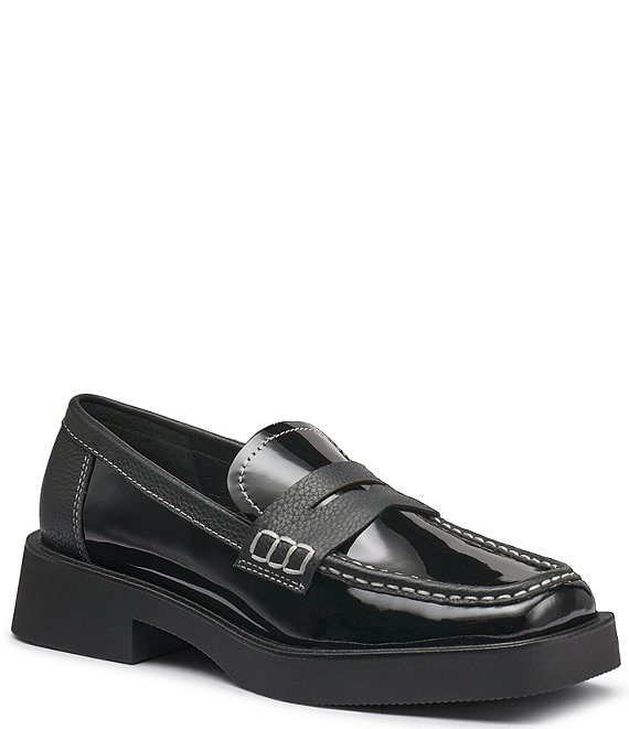 Bass patent store leather loafers