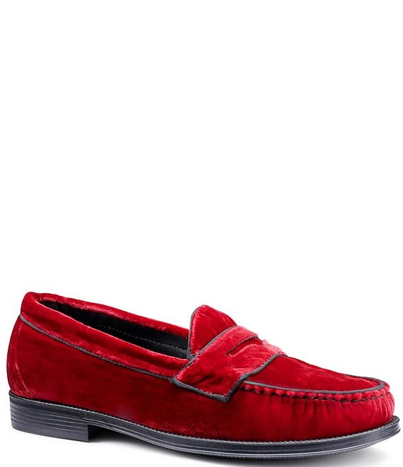 Color:Wine - Image 1 - Men's Logan Piping Easy Weejun Loafers