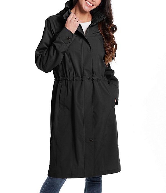 Gallery raincoat with detachable hood best sale