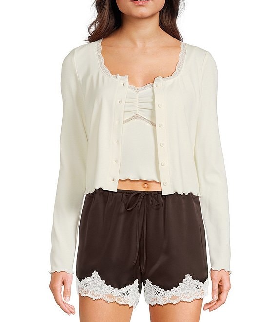 GB 2-Piece Knit Cardigan Set, Ivory - Image 1