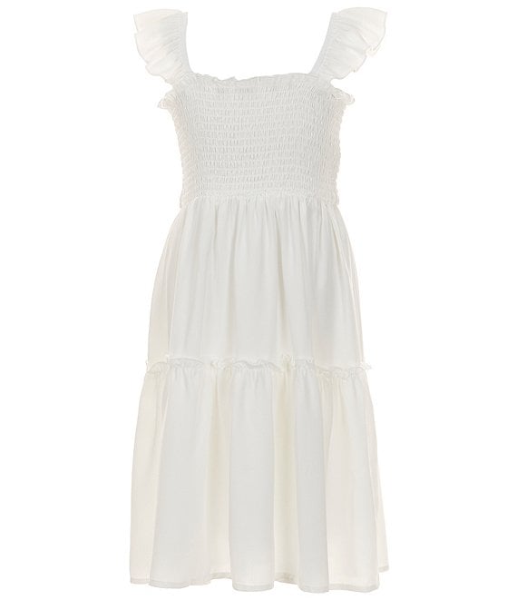 Dillards girls white dress hotsell