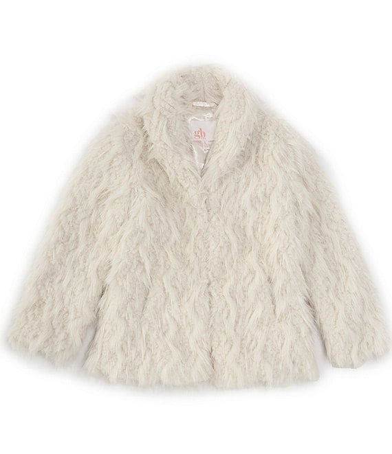 GB Big Girls 7-16 Chevron Faux Fur Coat | Dillard's