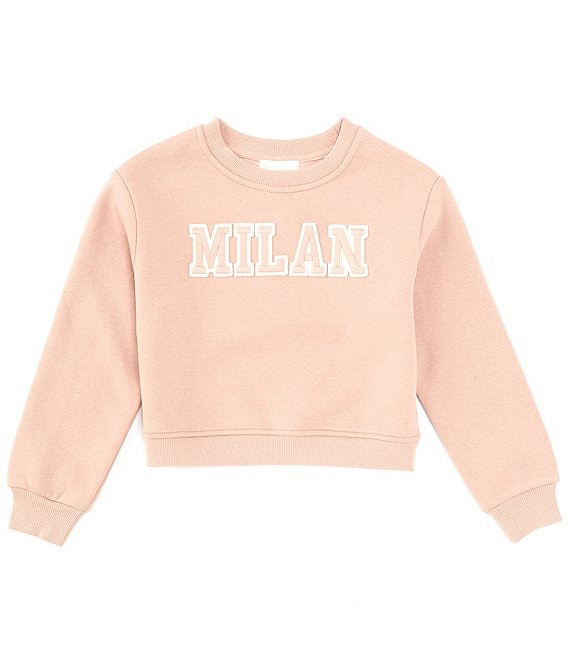 GB Big Girls 7-16 Knit Milan Graphic Sweatshirt