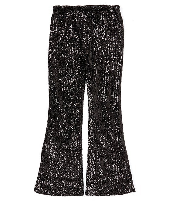 Black Sequin Trouser - Women's Black Pants
