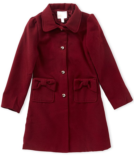 GB Big Girls Bow Pocket Long Coat