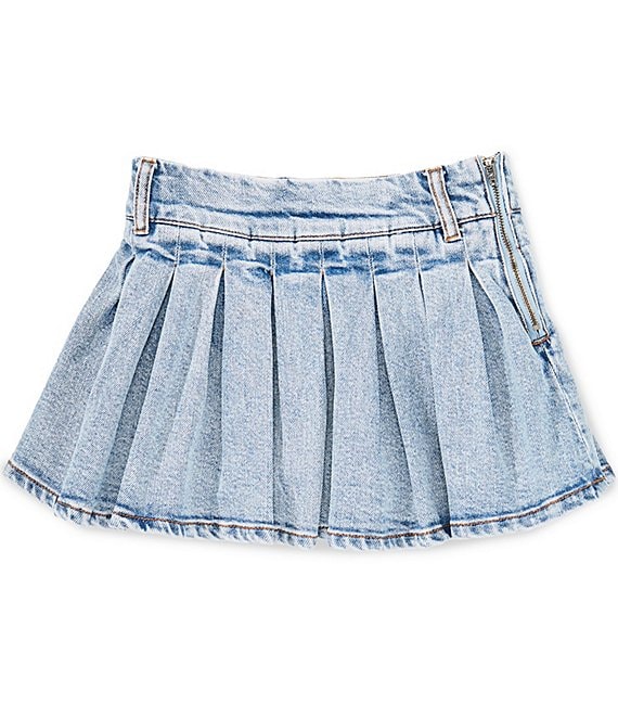 GB Big Girls Pleated Denim Mini Skirt