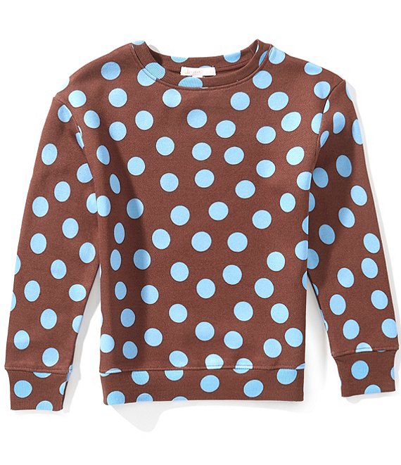GB Big Girls Polka Dot Crew Neck Sweatshirt