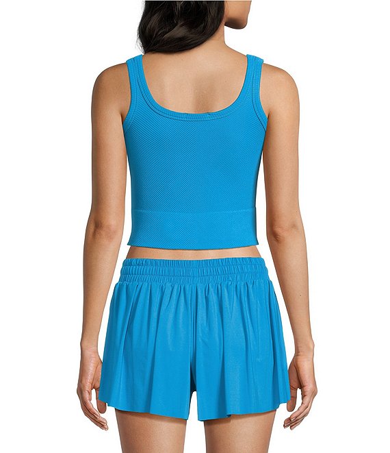 GB Chevron Ribbed Knit Cropped Tank Top | Dillard's
