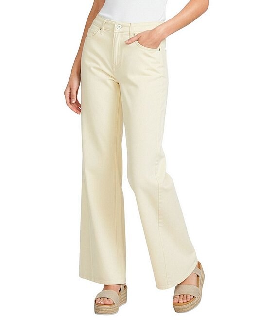 GB Enzyme Wash Denim Wide Leg Jeans