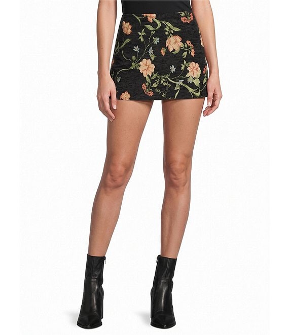 GB Floral A-Line Coordinating Mini Skirt