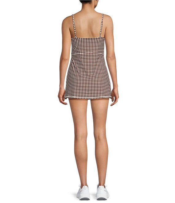 GB Gingham Square Neck Tennis Dress | Dillard's