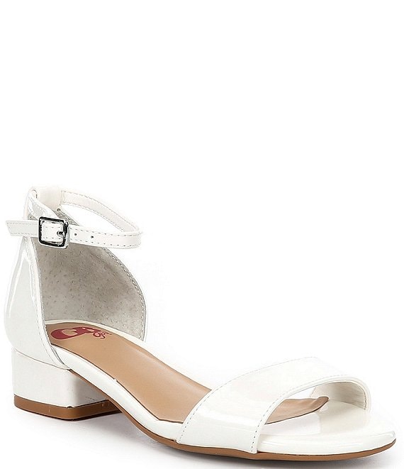 Ladies Italian Leather Slingback Block Heel in White | Aliverti (MP1505BUR)