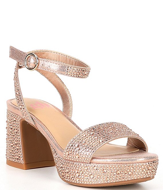 GB Girls' Ellie-Girl Rhinestone Platform Dress Sandals (Youth) | Dillard's
