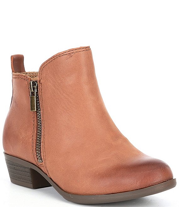 Color:Toffee - Image 1 - Girls' Jovi Leather Booties (Toddler)