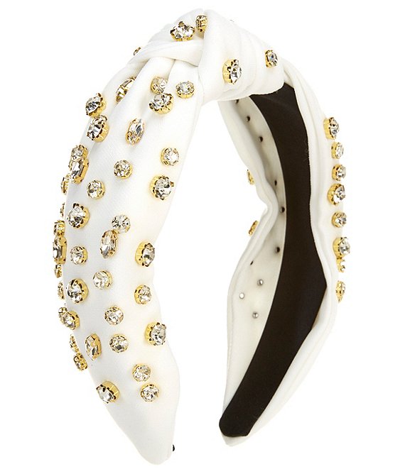 NWT Crystal Embellished White Rhinestone Gem Headband with Gold Accent 517ieVRoMWL._AC_UF350,  main image 3