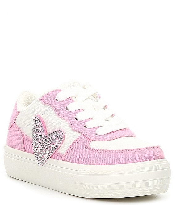 Color:Rue Pink - Image 1 - Girls' Zemra Heart Sneakers (Toddler)