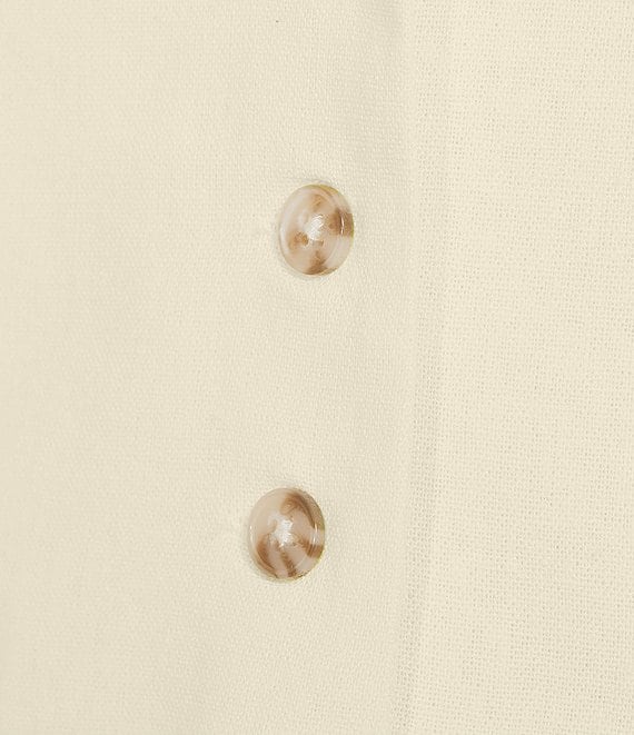 GB Coordinating Linen Blend Vest | Dillard's