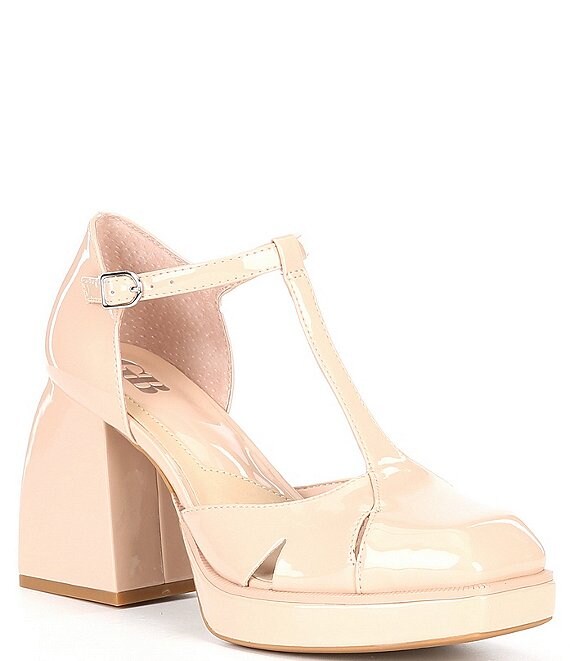 Color:Sable Nude - Image 1 - New Rules Patent Platform Mary Janes