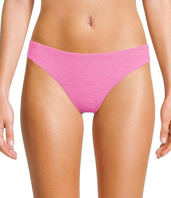 GB Solid Textured Scrunchie Classic Hipster Swim Bottom