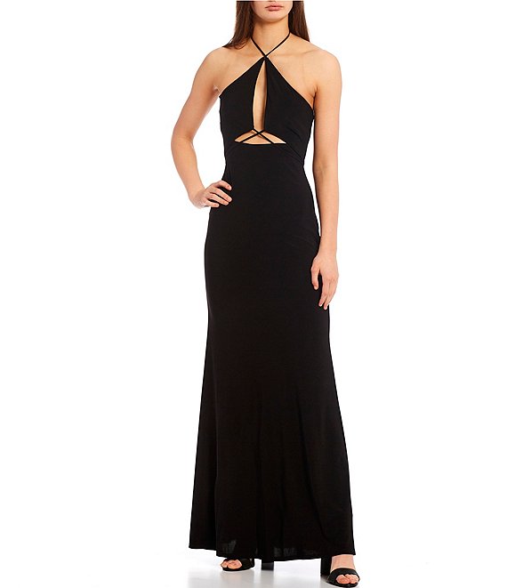 GB Strappy Cross Front Gown | Dillard's