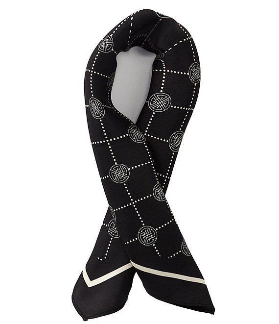 Gemma Layne Geometric Print Silk Square Scarf