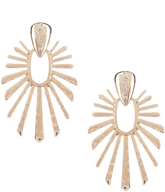 Gemma Layne Hammered Burst Statement Drop Earrings