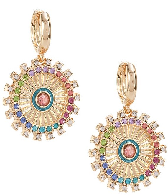 Gemma Layne Hoop Earrings with Burst Charm