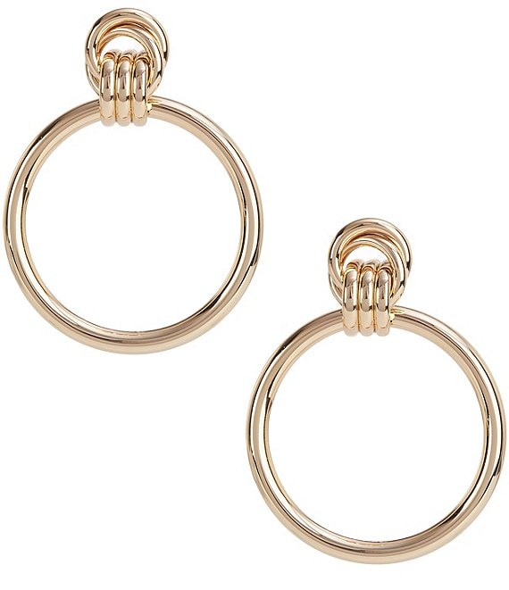 Gemma Layne Intertwined Round Open Link Drop Earrings
