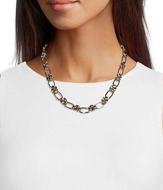Gemma Layne Oval Link Chain Collar Necklace