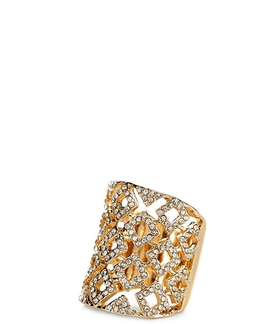 Gemma Layne Pave Diamond Cut Out Cocktail Ring