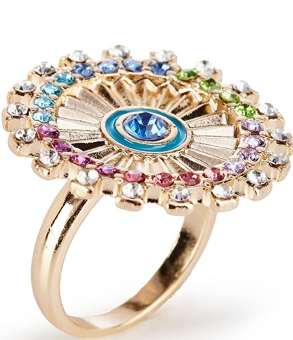 Gemma Layne Rhinestone Burst Statement Ring