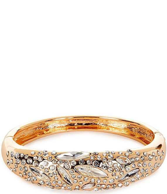 Gemma Layne Thick Bangle Bracelet with Pave