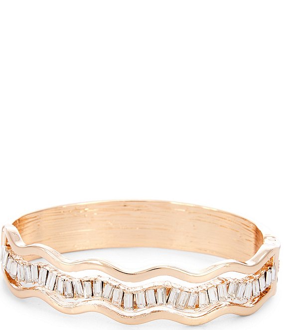 Gemma Layne Wavy Pave Hinge Bracelet