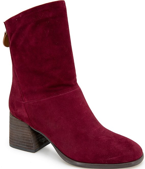 Gentle Souls Saranac Suede Block Heel Booties