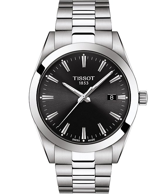 Tissot black 2025 stainless steel watch