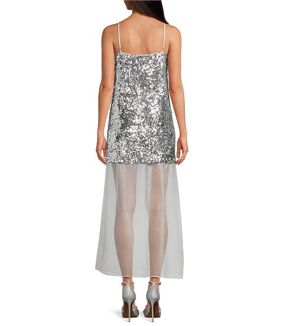 gianni bini sequin wrap dress Wrap Dress With Gold Sequin Mini Dress Long Sleeve Gianni Bini Dresses  Gianni Bini Gold Sequin