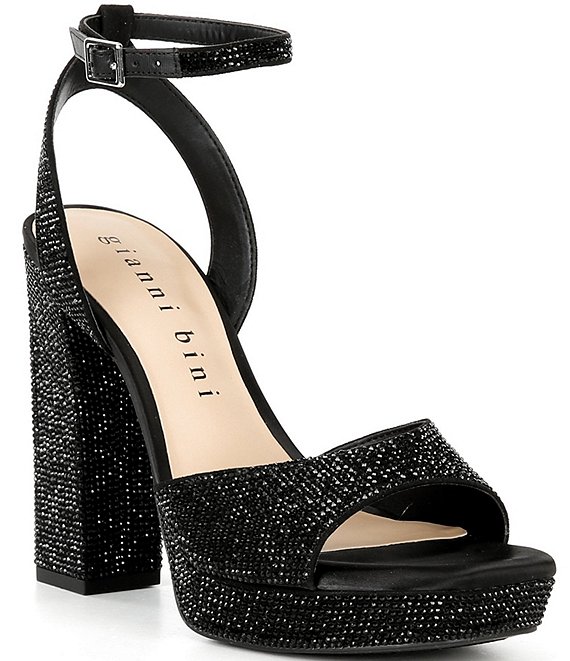 Gianni Bini Andreya Rhinestone Embellished Platform Dress Sandals