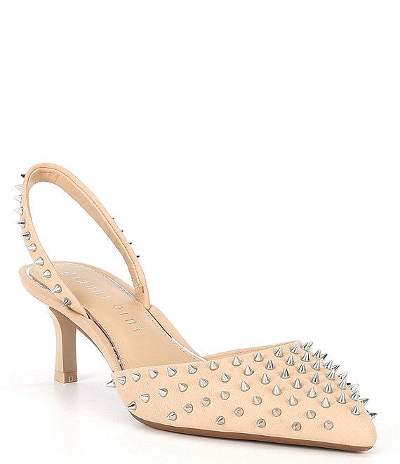 Gianni Bini Azurie Suede Studded Slingback Pumps Dillard s